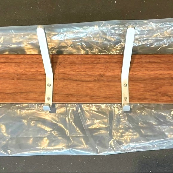 Schoolhouse Black Walnut Coat Rack 2 hooks - Picture 2 of 6